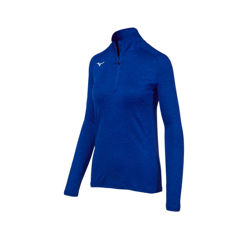 Moletom Mizuno Alpha ½ Zip - Mulher - Azul Marinho - LOIDU9056